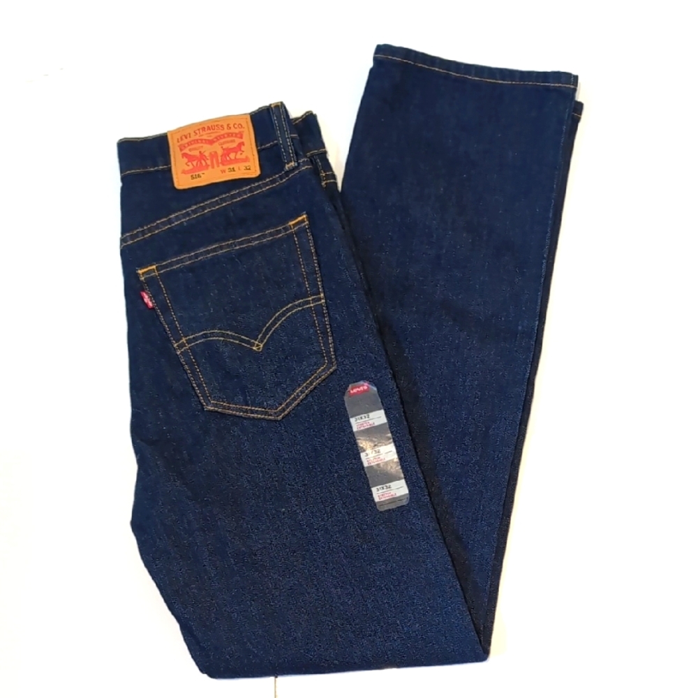 Levi's 516 Blue Jeans Straight Leg Slim Fit